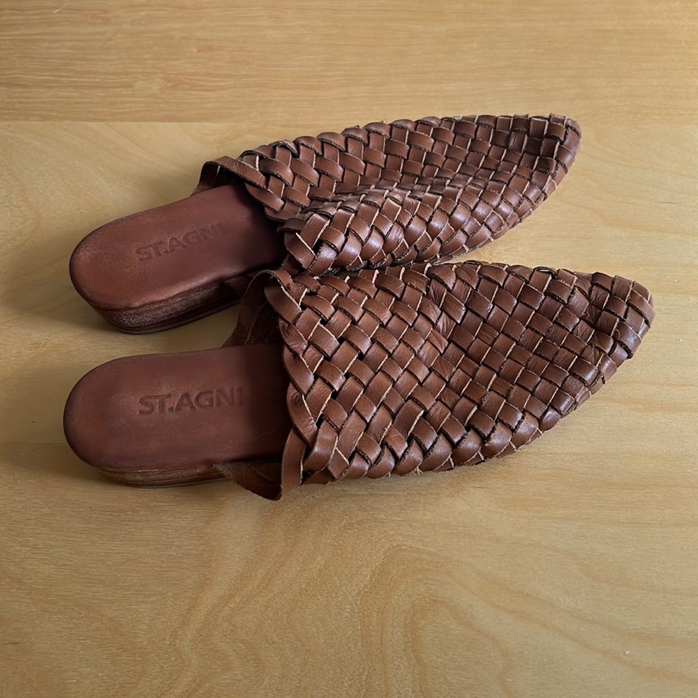 St Agni Leather Mules